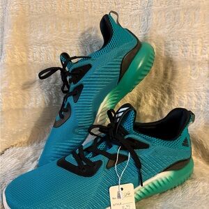 Adidas Turquoise and Black Running Shoes